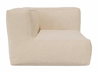 Beige corduroy hoekfauteuil - afbeelding 2 van  4