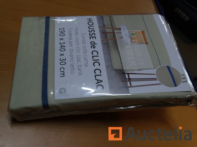 Beige klikcover met blauwe rand - afbeelding 3 van  4