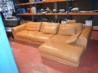 Beige lederen hoeksalon - afbeelding 2 van  7
