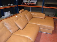 Beige lederen hoeksalon - afbeelding 6 van  7