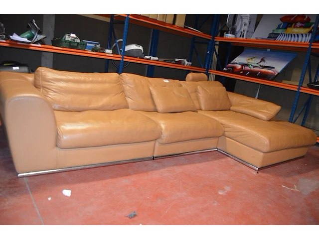 Beige lederen hoeksalon - afbeelding 7 van  7