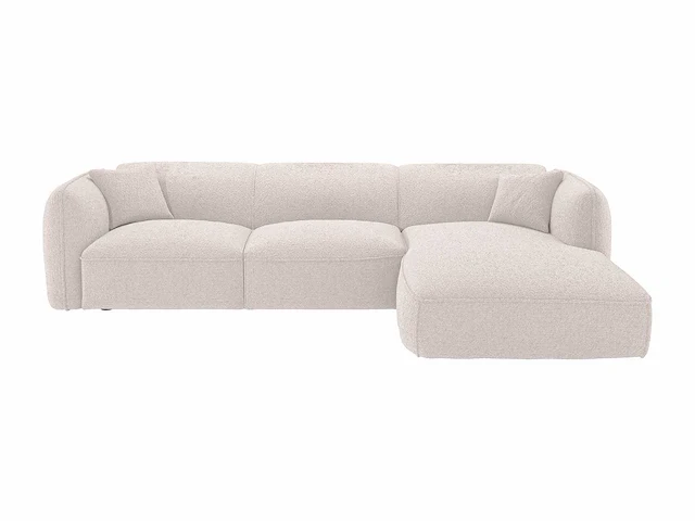 Beige stoffen rechter hoekbank van maison céphy - afbeelding 2 van  5