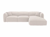 Beige stoffen rechter hoekbank van maison céphy - afbeelding 2 van  5
