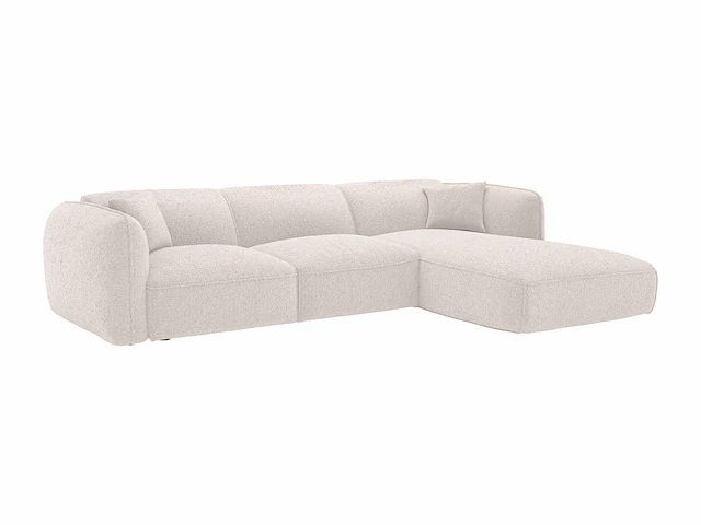 Beige stoffen rechter hoekbank van maison céphy - afbeelding 3 van  5