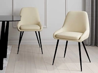 Beige stoffen stoel (x10) - afbeelding 1 van  8