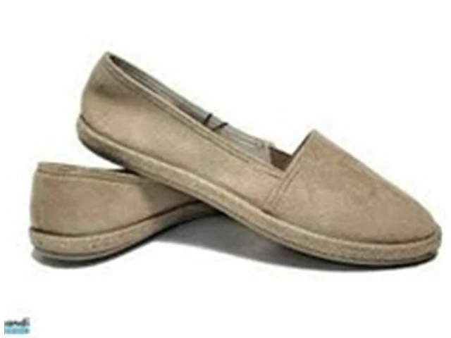 Beige suède zomer espadrilles-maat 37 - afbeelding 1 van  4