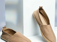 Beige suède zomer espadrilles-maat 37 - afbeelding 3 van  4