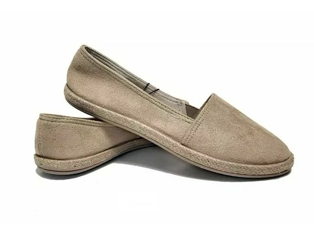 Beige suède zomer espadrilles-maat 37 - afbeelding 4 van  4