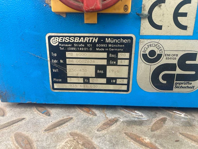 Beissbarth - 1998 - mb 6000 - remtester beissbarth - afbeelding 4 van  4
