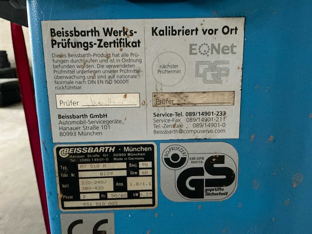Beissbarth mt510m banden balanceerapparaat + duquesne r200 bandenmonteermachine - afbeelding 7 van  11
