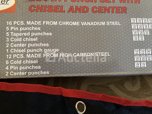 Beitel en doorslagen set 28-dlg. cv - afbeelding 6 van  6