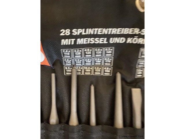Beitel en doorslagen set 28-dlg. cv - afbeelding 2 van  6