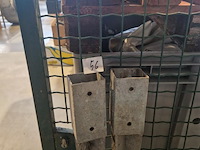 Bekaertpoort plus 2 paalbevestigers vooor hout - afbeelding 2 van  2