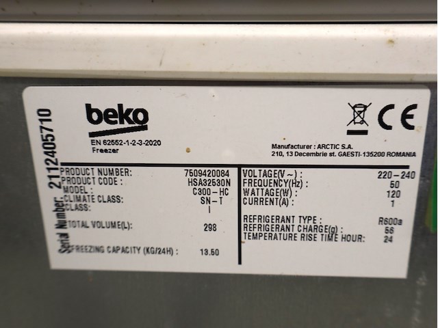 Beko bak diepvries - afbeelding 4 van  4