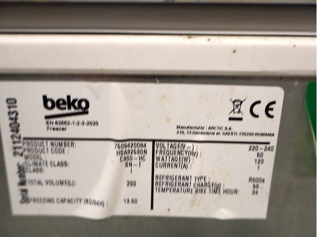 Beko bak diepvries - afbeelding 4 van  4