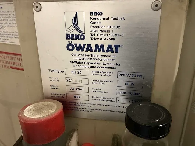 Beko öwamat kt20 olie-water afscheider - afbeelding 4 van  4