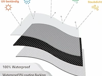 Bemece tuinmeubelafdekking 250 x 250 x 90 cm - afbeelding 2 van  5