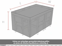 Bemece tuinmeubelafdekking 250 x 250 x 90 cm - afbeelding 3 van  5