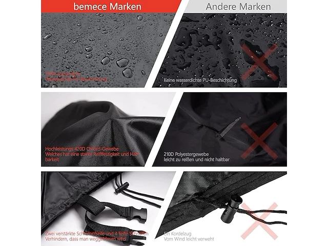 Bemece tuinmeubelafdekking 250 x 250 x 90 cm - afbeelding 4 van  5