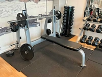 Benchpress bodytone + bar en ca. 16 gewichten - afbeelding 1 van  9