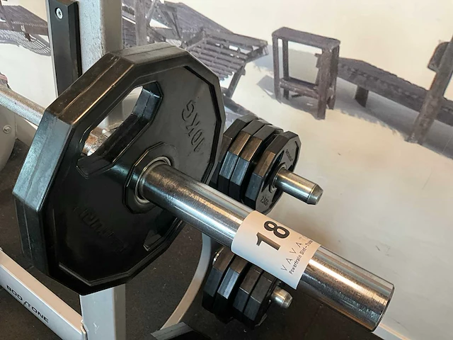 Benchpress bodytone + bar en ca. 16 gewichten - afbeelding 8 van  9