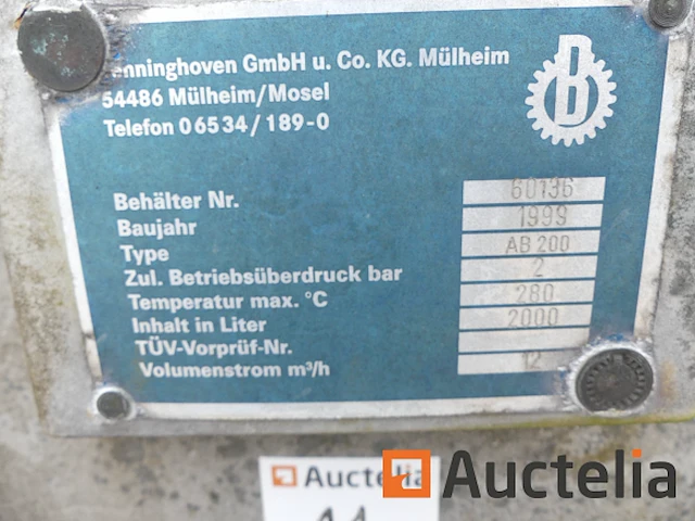 Benninghoven ab200 verticale constructie tank - afbeelding 3 van  6