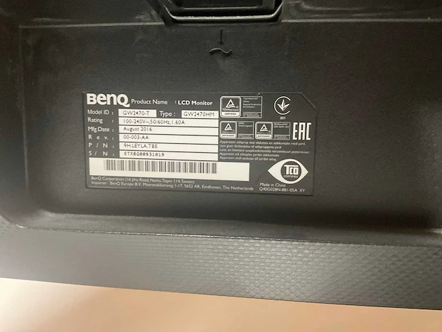Benq gw2470 lcd monitor (2x) - afbeelding 4 van  6
