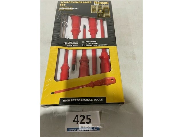 Benson schroevendraaier set elektro box 6 dlg - afbeelding 1 van  3