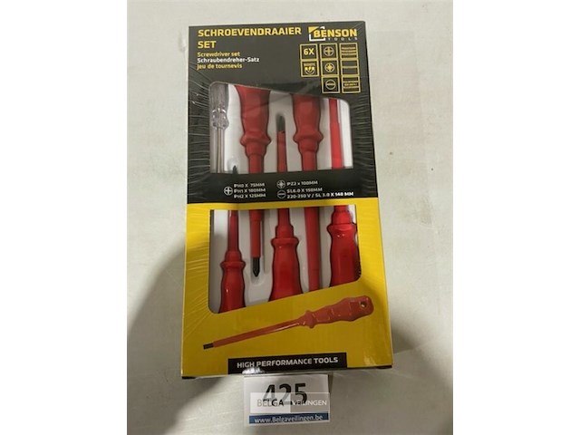 Benson schroevendraaier set elektro box 6 dlg - afbeelding 3 van  3