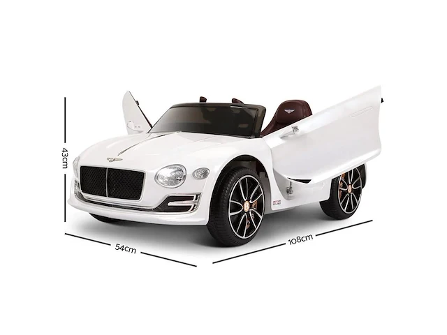 Bentley exp12 elektrische kinderauto 12v - wit - afbeelding 8 van  11