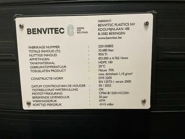 Benvitec kunststof verikale opslagtank - afbeelding 23 van  42