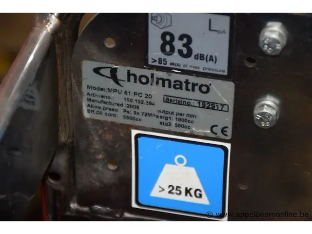 Benzine duopomp holmatro, type mpu 61 pc 20 - afbeelding 2 van  4