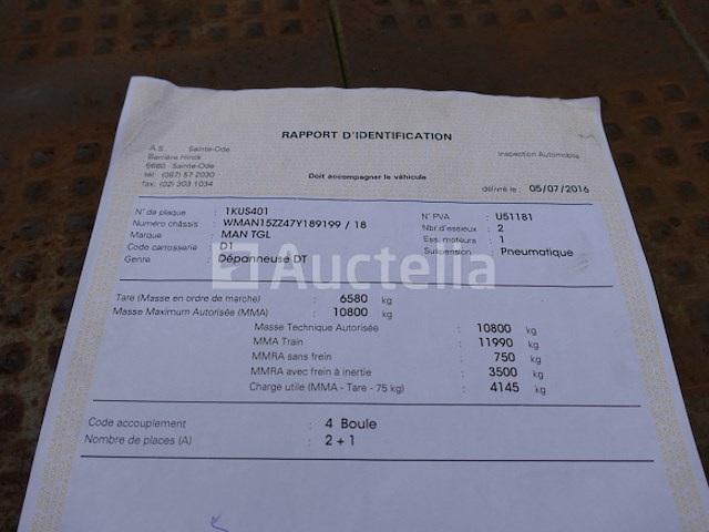 Berging vrachtwagen man man tgl (2007-969.208 km)( vin:wman15zz47y189199) - afbeelding 27 van  34