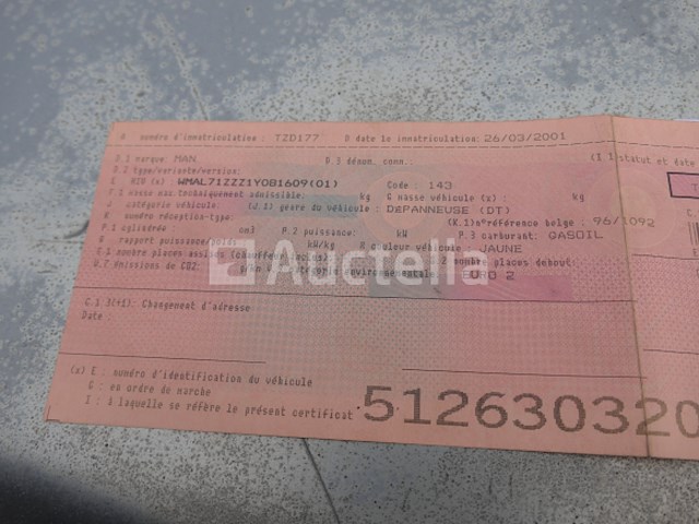 Bergingswagen man l12lc (2001-516.464 km)( vin:wmal71zzz1y081609) - afbeelding 13 van  30