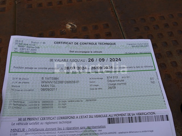 Bergingswagen man man tgl (2011-618.211 km)(vin: wamn15zz8by268559) - afbeelding 25 van  32