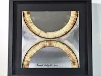 Bernard aubertin : dessin de feu sur aluminium