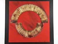 Bernard aubertin : dessin de feu sur aluminium