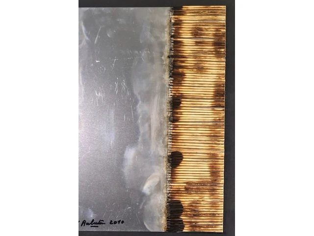 Bernard aubertin : dessin sur feu sur alluminium - afbeelding 4 van  14