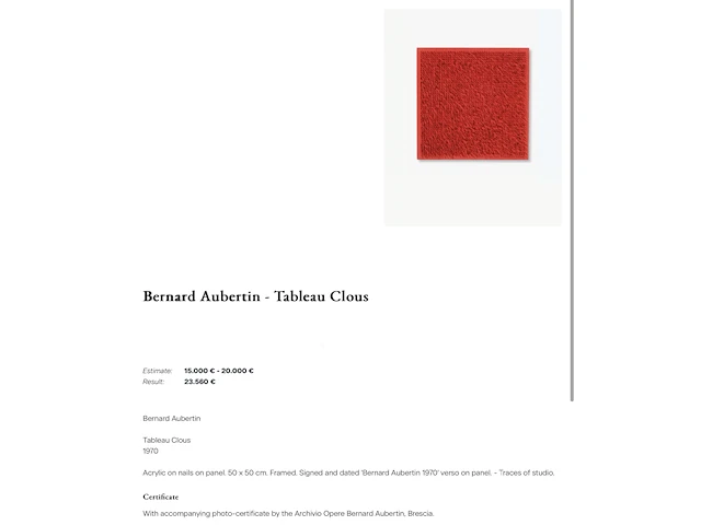 Bernard aubertin : tableau clous - afbeelding 15 van  23