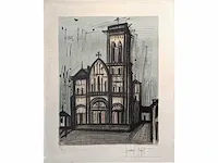 Bernard buffet (1928 - 1999) - basiliek van vézelay (1968) - afbeelding 1 van  6