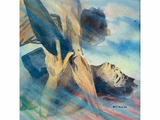 Bert post - aquarel - afbeelding 1 van  5