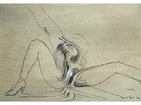 Bert post - erotische compositie - opgehoogde tekening - afbeelding 2 van  7