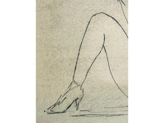 Bert post - erotische compositie - opgehoogde tekening - afbeelding 5 van  7