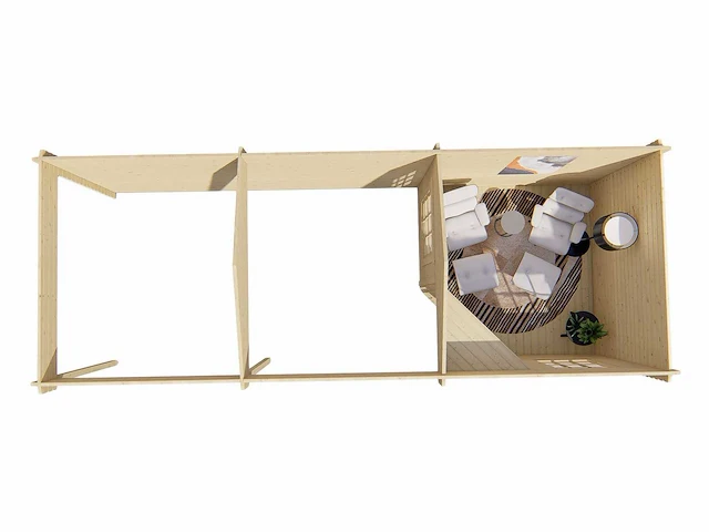 Bertil - tuinhuis 44mm 7900x3000x2920mm onbehandeld - afbeelding 5 van  5