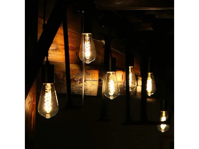 Beslam e27 st64 vintage led-lamp - afbeelding 3 van  3