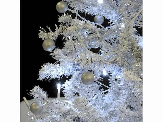 Besneeuwde kerstboom met parasolvoet wit 170 cm - afbeelding 4 van  22