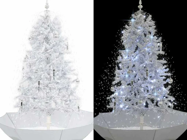 Besneeuwde kerstboom met parasolvoet wit 170 cm - afbeelding 1 van  22