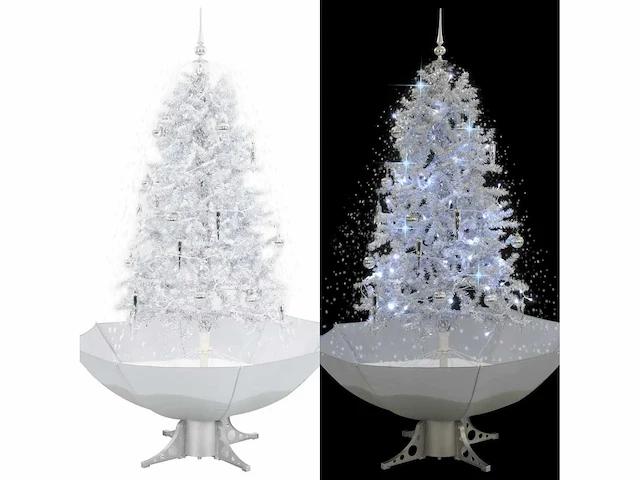Besneeuwde kerstboom met parasolvoet wit 170 cm - afbeelding 12 van  22