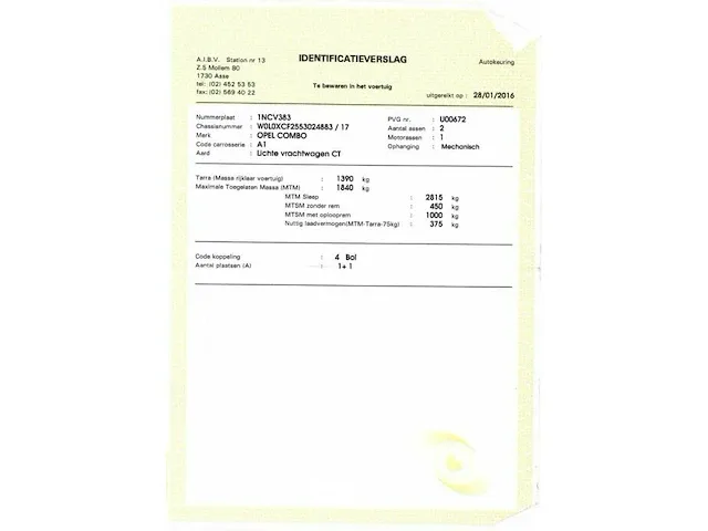 Bestelwagen opel combo 1.7 cdti - afbeelding 4 van  21