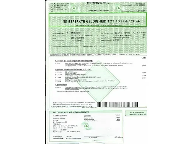 Bestelwagen opel combo 1.7 cdti - afbeelding 7 van  21